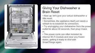 Samsung Dishwasher SmartThings App Not Working &ndash; Fix