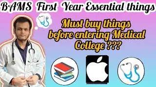 BAMS Essential- Bams first year essential things🩺🥼 Must have these items Shoping for medical College