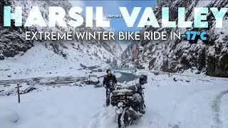 HARSIL VALLEY EXTREME WINTER BIKE RIDE || RIDING IN -17°C EXTREME SNOW || MORADABAD TO HARSIL