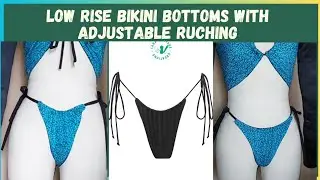 Sew Your Own Reversible Low Rise Gathered Bikini Bottom with Adjustable Straps |Cut and Sew Swimwear