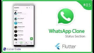 Designing a WhatsApp Clone Status Screen Using Flutter | UI Tutorial 05