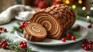 Bûche de Noël effet BOIS 🪵 TECHNIQUE SECRÈTE révélée ! #BucheNoel #Patisserie 🎄✨
