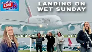 LIVE: FOG & WET Arrivals at Amsterdam Schiphol Airport + ATC (Dec 29th 2024)
