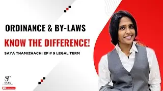 Ordinance vs By laws I Meaning & Difference in Tamil I Part II Law making Process | Saya Thamizhachi