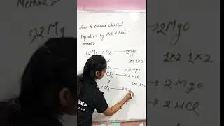 How to balance chemical equation by hit &trial method #shorts #science #sciencefacts #sciencetrick