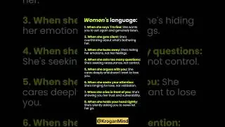 Decoding Women's Language in 60 Seconds! #women #motivational #quotes #lifeadvice #explore #life