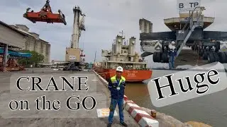 Huge and powerful Mobile Harbour cranes at the port