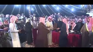 لحظة اعلان فوز باتل بن جبر الكده في مزاين سبيع ب رماح