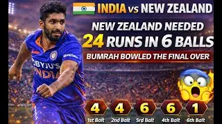 24 Runs in 6 Balls 😱 | LAST OVER THRILLER 😱 | Bumrah Bowling | India vs New Zealand | #gamingvideos