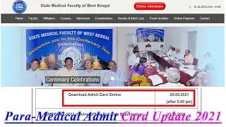 SMFWB Admit Card Update 2021