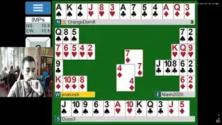 #58 ~ Commentary analysis of Online Bridge Game - 3NT