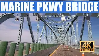 Marine Parkway Bridge: Driving from the Rockaways to Brooklyn (4K)