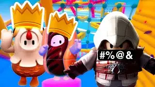 MY FRIEND RAGE QUITS AFTER LOSING! - Fall Guys: Ultimate Knockout