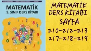 5.SINIF MATEMATİK MEB YAYINLARI SAYFA 210-212-213-217-218-219 // MATEMATİK DERS KİTABI