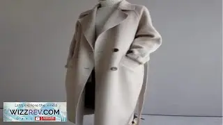 Autumn Long Woolen Coat Thin Wool Blend Coat Trench Outwear Jacket Overcoat
