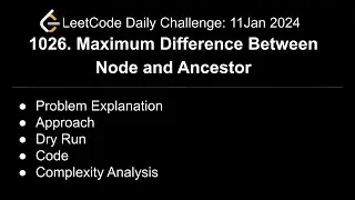 LeetCode Challenge: 1026. Maximum Difference Between Node and Ancestor | C++ | @shwetabhagat8920