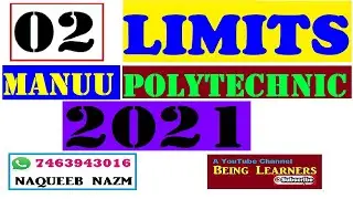 02-LIMITS II MANUU POLYTECHNIC ENTRANCE TEST II 2021 II MATHEMATICS II 42-MEETING