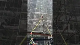Liebherr LTM 1300 mobile crane hoisting steel