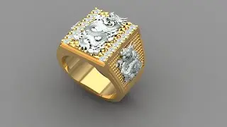 Vẽ nhẫn nam gắn rồng sang gì đâu - matrix 3D (Drawing a dragon design on a men's ring)