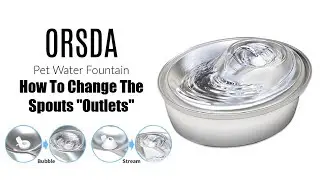 ORSDA Stainless Steel Pet Fountain: How To Change The Spouts 