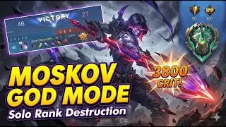 MOSKOV GOD MODE! 🔥 Solo Rank Destruction - Mobile Legends Gameplay