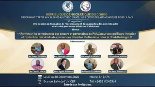 Renforcement des capacit&eacute;s des acteurs et partenaires  du programme d'appui aux albinos