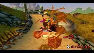 Crash Bandicoot 3 - Toad Village Time Trial - PLAYSTATION SONY Walkthrough