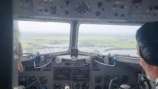 DC3 Landing EHAM // RARE G3 intesection landing! // COCKPIT view Victor arrival! // 16-07-2023