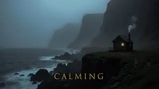 Misty Cliffside Cabin Refuge - Peaceful Piano for Stress Relief & Focus