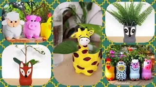 Plastic bottles से बनाएं हिलते नाचते Animal planter🤔🤑||waste material plant