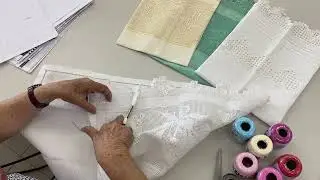 Lindo e charmoso Bordado CRIVO com a facilitadora Luiza , no @armarinhocelga