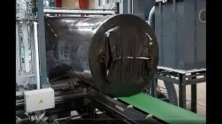 Packaging of nonwoven rolls - RoRo StretchPack XL S2 R installation - Tentoma