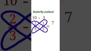 Butterfly method for subtracting fractions #shorts #math #maths #viral #trending