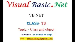 VB.NET 13|class and object