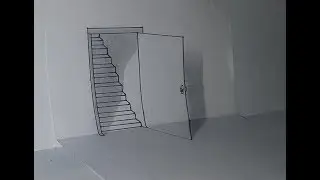 How to Draw 3D Door on Paper | Optical Illusion | Easy Step by Step Drawing