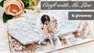 GIVEAWAY IS NOW CLOSED | Craft with Me Live | Shabby Chic Paper Bag Junk Journal Ephemera Folio