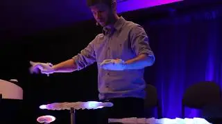 Kevin Doucette with The Firefly at NAMM Show A3E Wearable Music w #intel #a3e @HyunJaiLEE (TRIMMED)