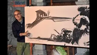 Quadri performance artistica del maestro internazionale del fumetto Tanino Liberatore 110817
