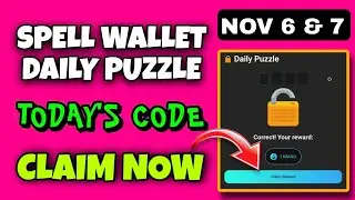 Spell Wallet Daily Puzzle Today 6 November | Spell Wallet Today Puzzle | Spell Wallet Secret Code