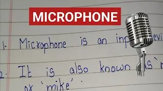 Essay on Microphone / 10 Lines on Microphone/ Microphone essay in english