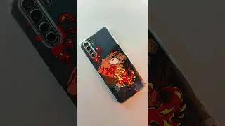 I painted anime phone cover🤯 #shorts