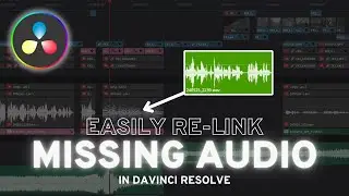 how to RE-LINK deleted audio in Davinci Resolve