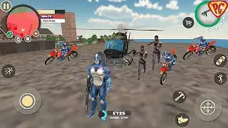 Rope Hero Vice Town (rope hero with bq laser gun) tank and robot destroy - Android Gameplay HD 😱😓