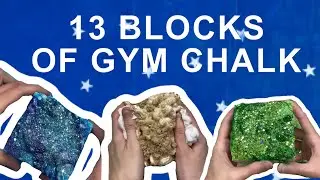 13 BLOCKS OF GYM CHALK | SAND, SHAVING CREAM, SILICONE CHALK, GUESS THE COLOR