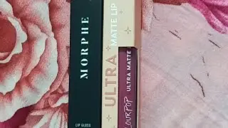 Review on Morphe Lip Gloss and Colourpop Ultra Matte Lipstick. Online purchase from Shaadh.