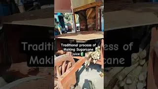 Traditional process of Making Sugarcane juice🧃 #travel #music #shorts