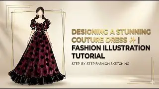How to Draw a Ruffled Polka Dot Flamenco Gown | Fashion Illustration Tutorial