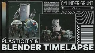 Cylinder grunt - FULL TIMELAPSE (modeling, texturing, rigging, animating)