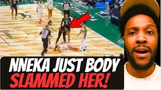 NNEKA OGWUMIKE (WNBAPA PRESIDENT) BODY SLAMMED DALLAS WING PLAYER LUISA AFTER GETTING SHOVED!
