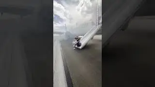 Passengers flee smoking American Airlines plane